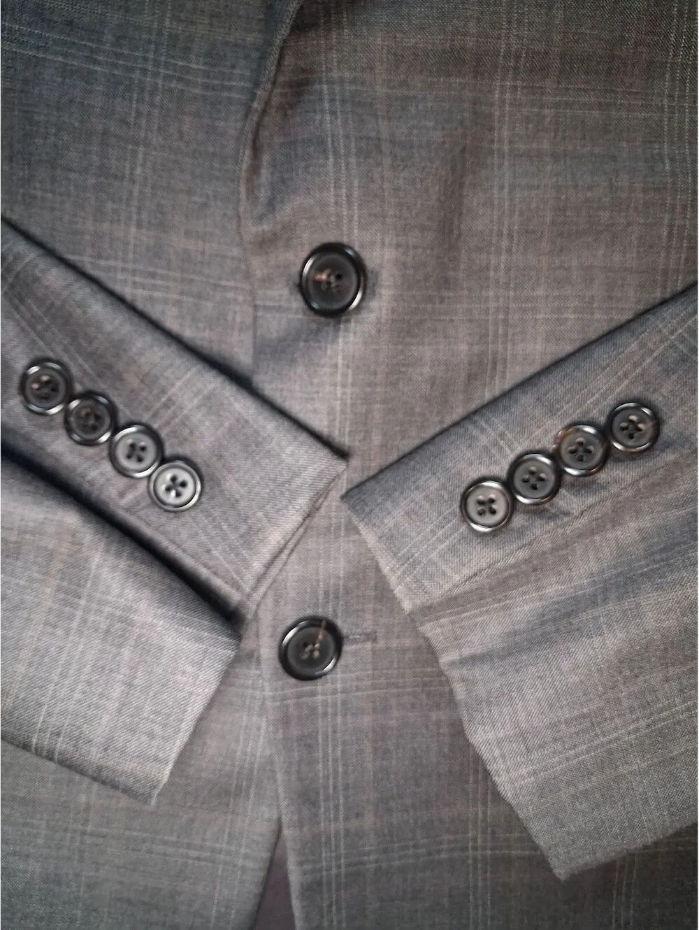 Loro Piana Hickey Freeman Sport Coat Mens 40R Gray Plaid